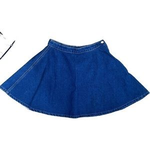 American Apparel High Waist Denim Miniskirt Size XS